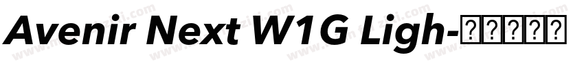 Avenir Next W1G Ligh字体转换